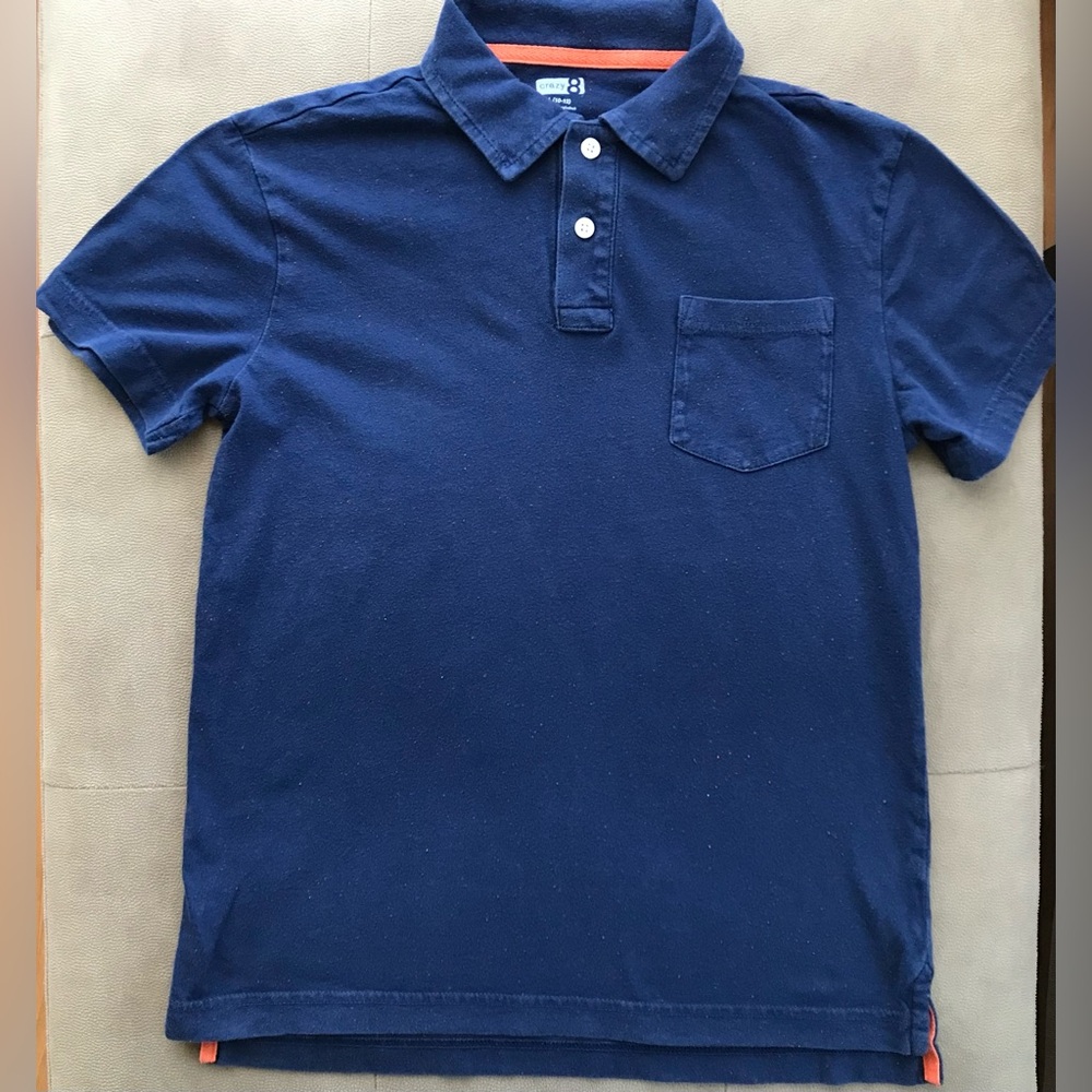 Crazy 8 navy cotton polo for kids size L